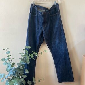 Men's Buffalo David Bitton Jeans Dark Wash Denim Stretch Straight Leg 36 X 32